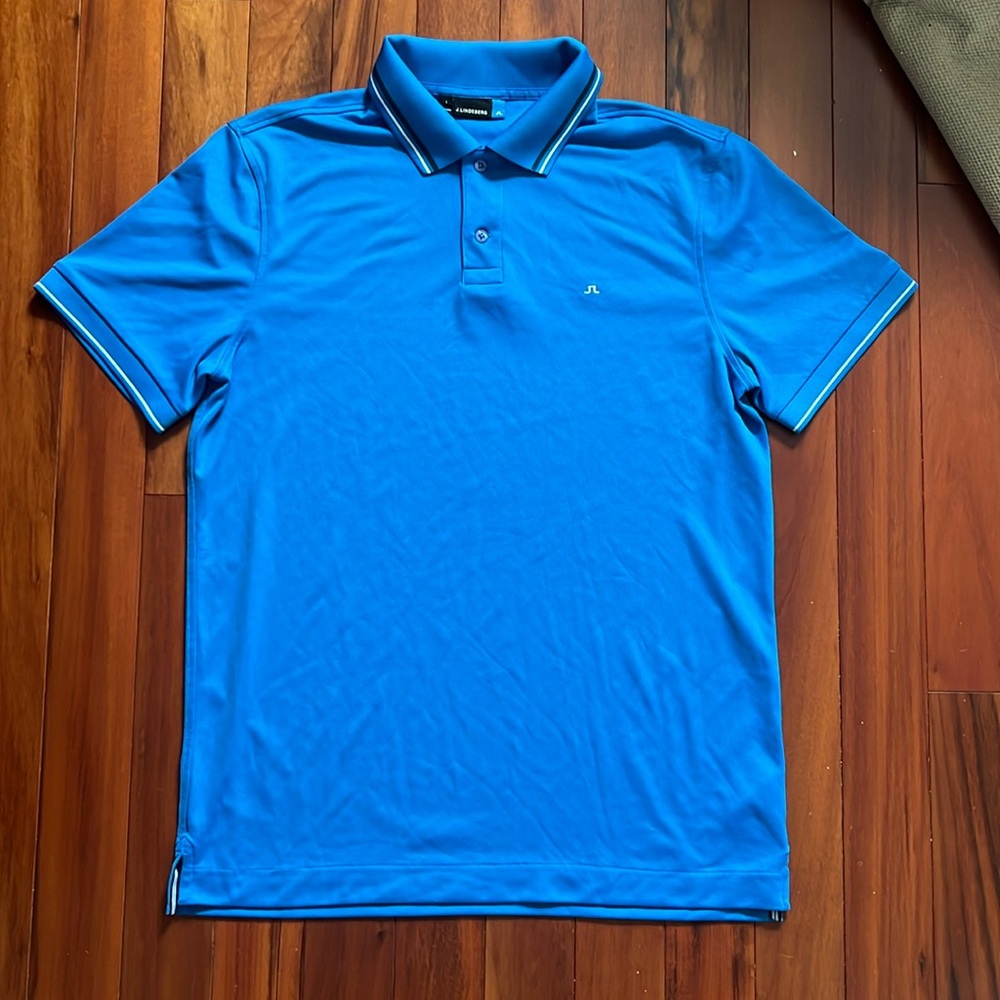 NWOT Men’s blue golf shirt size large